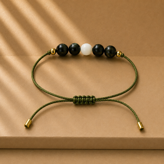 Bracelet en pierres naturelles fait main | Vert
